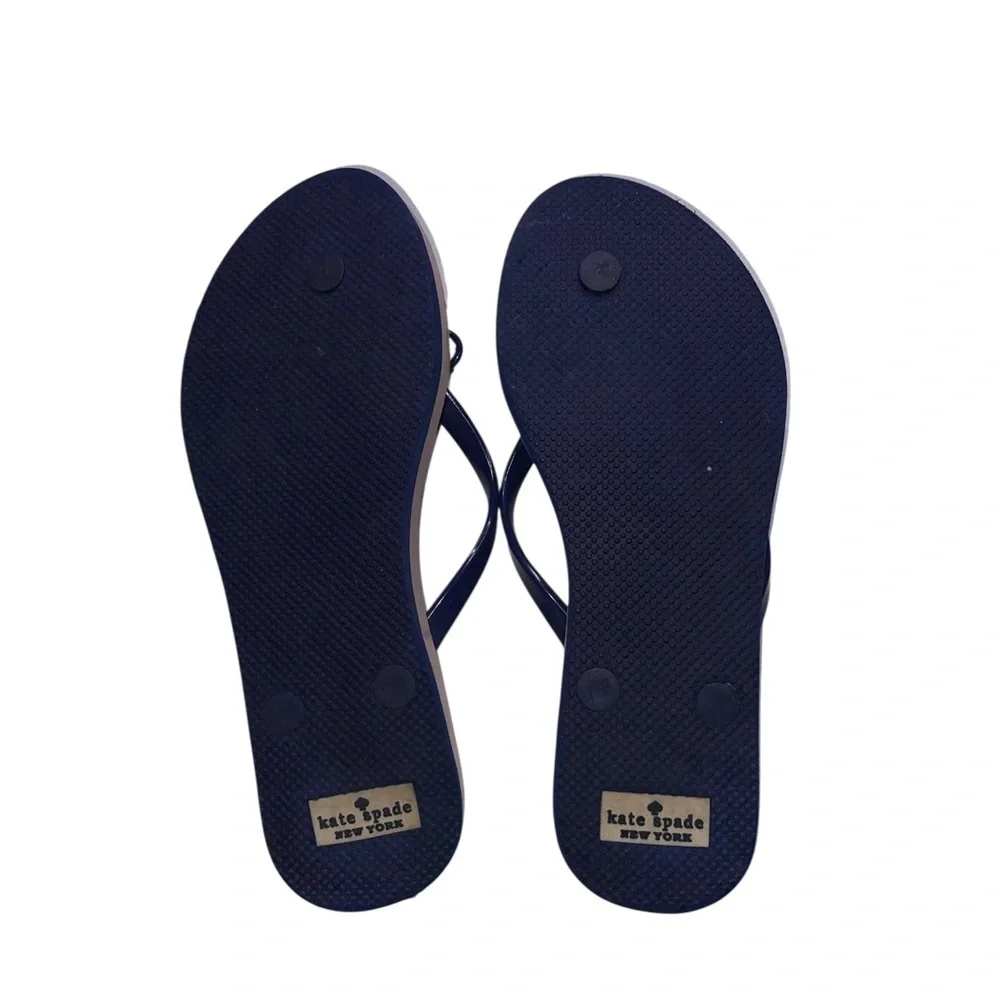 Kate Spade Blue Floral Sandals flip flop size 7/8